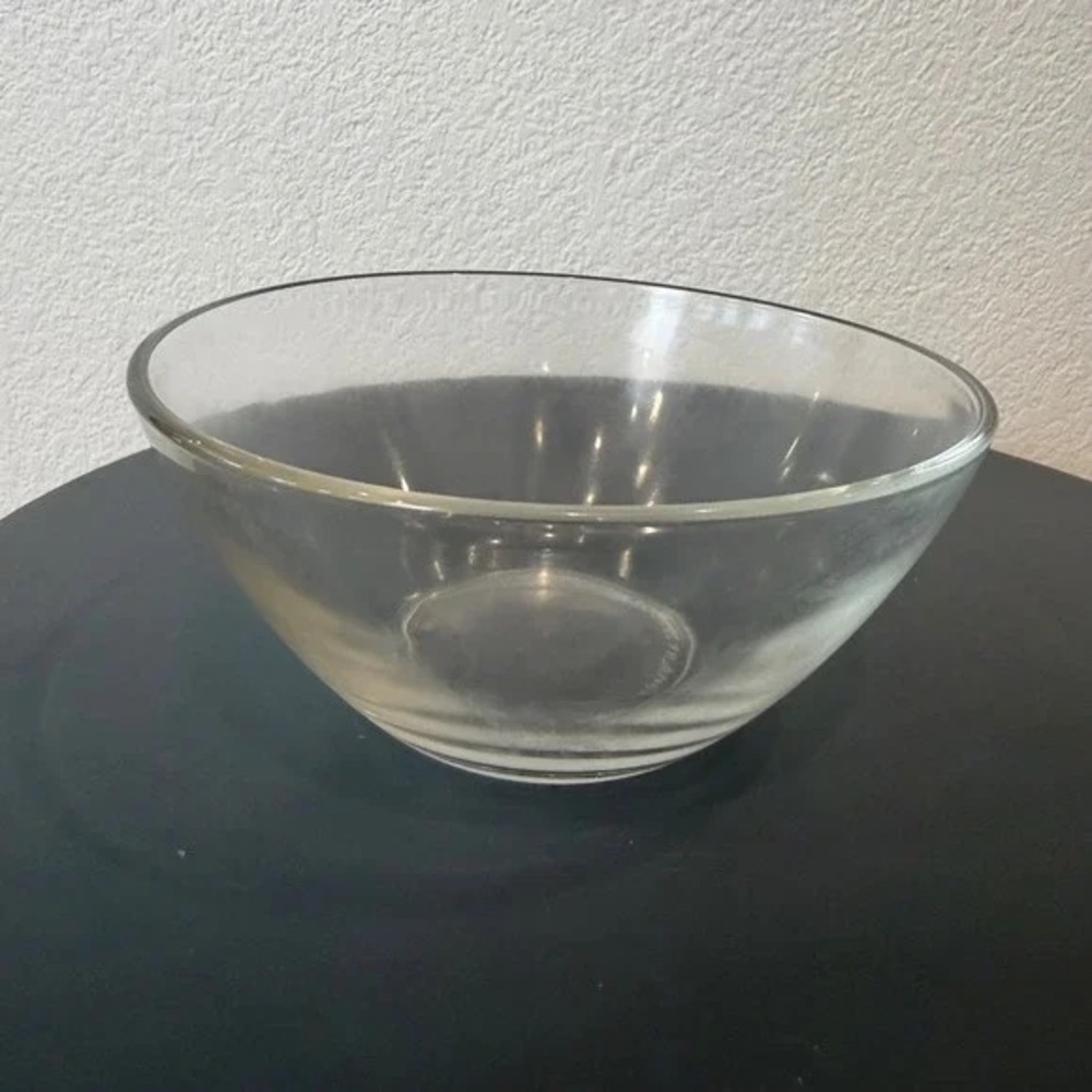 Transparent Glass Serving Bowl